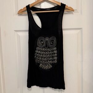 EUC Vintage It Closet Los Angeles Owl Embellished Tank Top